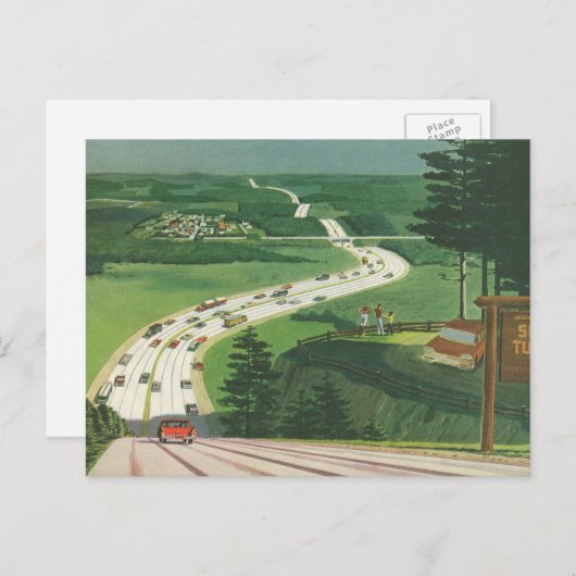  Schilderachtig Amerikaanse snelwegen, autoweg Briefkaart (Voorkant / Achterkant)