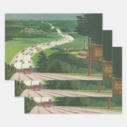  Schilderachtig Amerikaanse snelwegen, autoweg Inpakpapier Vel (Set)