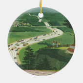  Schilderachtig Amerikaanse snelwegen, autoweg Keramisch Ornament (Achterkant)