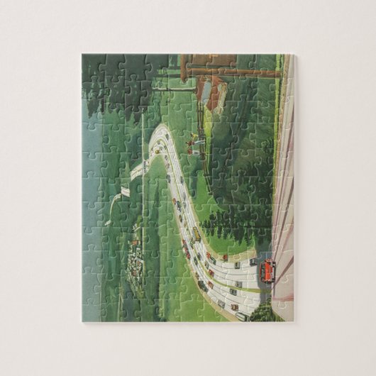  Schilderachtig Amerikaanse snelwegen, autoweg Legpuzzel (Verticaal)