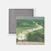  Schilderachtig Amerikaanse snelwegen, autoweg Magneet (Voorkant / Achterkant)
