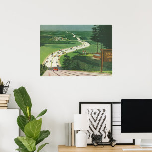 Schilderachtig Amerikaanse snelwegen, autoweg Poster