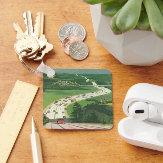  Schilderachtig Amerikaanse snelwegen, autoweg Sleutelhanger (Bureau)