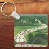  Schilderachtig Amerikaanse snelwegen, autoweg Sleutelhanger (Voorkant)