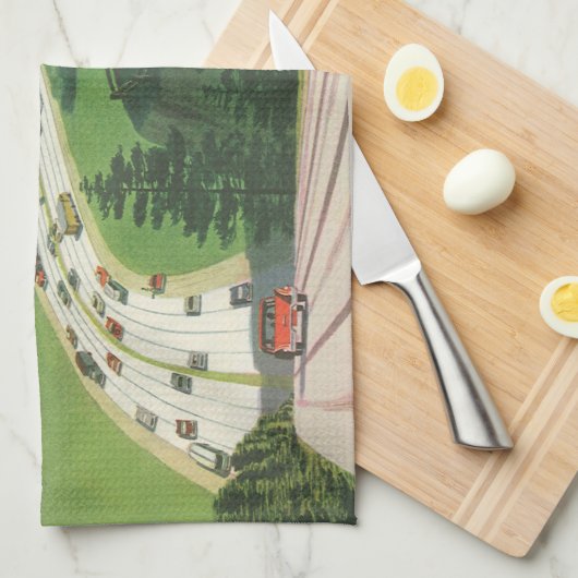  Schilderachtig Amerikaanse snelwegen, autoweg Theedoek (Quarter Fold)