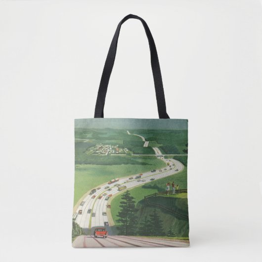  Schilderachtig Amerikaanse snelwegen, autoweg Tote Bag (Voorkant)