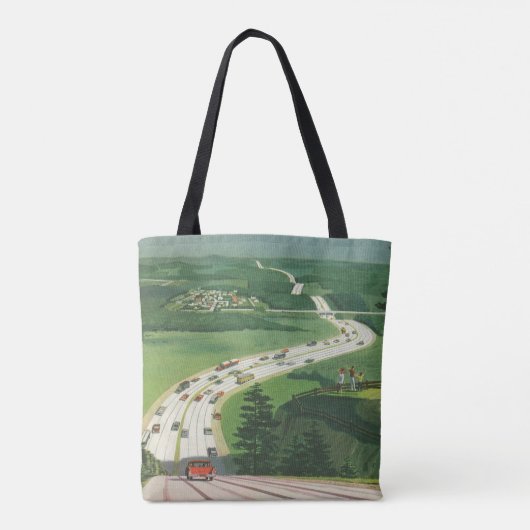  Schilderachtig Amerikaanse snelwegen, autoweg Tote Bag (Achterkant)