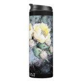 Schilderachtig Arizona Cactus Flower Digital Ink Thermosbeker (Geroteerd rechts)