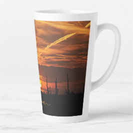 Schilderachtig Arizona Saguaros op Sunset Latte Mok