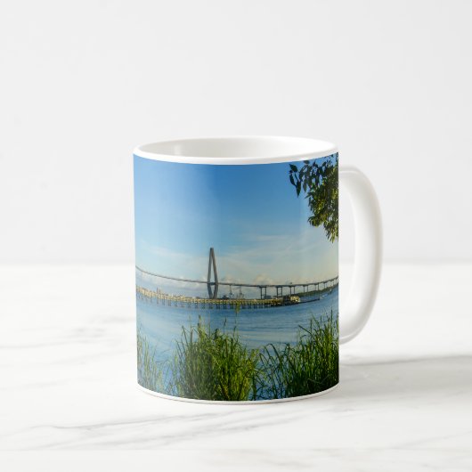 Schilderachtig Arthur Ravenel Bridge Koffie Mok (Voorkant rechts)