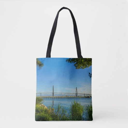 Schilderachtig Arthur Ravenel Bridge Tote Bag (Voorkant)