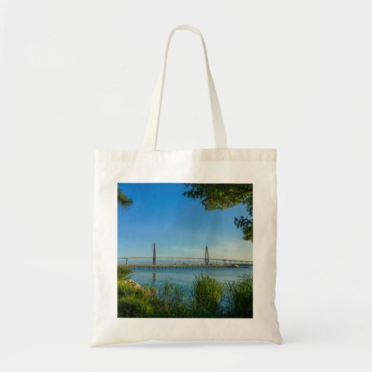 Schilderachtig Arthur Ravenel Bridge Tote Bag (Voorkant)