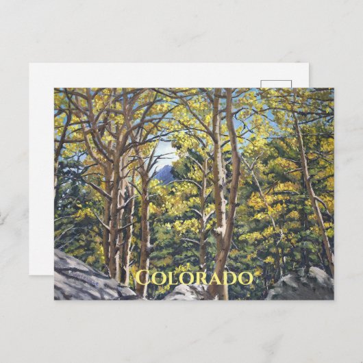 Schilderachtig Aspen-bomen in het Briefkaart van h (Voorkant / Achterkant)