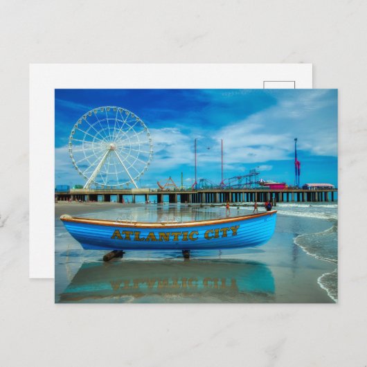Schilderachtig Atlantic City Boardwalk Briefkaart (Voorkant / Achterkant)