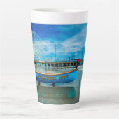 Schilderachtig Atlantic City Boardwalk Latte Mok (Voorkant)