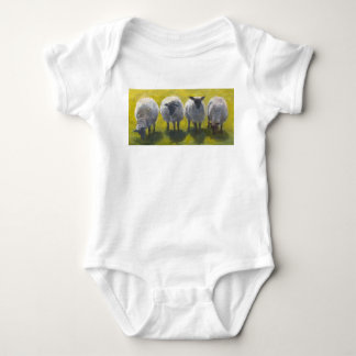 Schilderachtig Baby Body met Schaapjes Romper