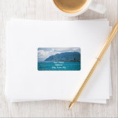 Schilderachtig beach-Adresetiketten Etiket (Insitu)