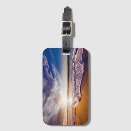 Schilderachtig Beach Art Ocean Afbeeldingen Fotogr Bagagelabel (Voorkant (verticaal))