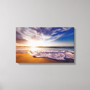 Schilderachtig Beach Art Ocean Afbeeldingen Fotogr Canvas Afdruk