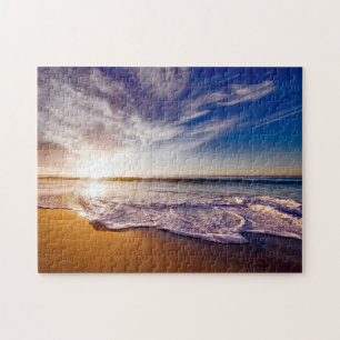 Schilderachtig Beach Art Ocean Afbeeldingen Fotogr Legpuzzel