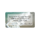 Schilderachtig Beach Destination Wedding Etiket (Voorkant)