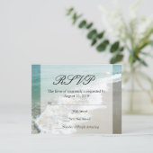 Schilderachtig Beach Destination Wedding RSVP Kaartje (Staand voorkant)