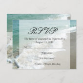 Schilderachtig Beach Destination Wedding RSVP Kaartje (Voorkant / Achterkant)