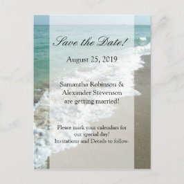Schilderachtig Beach Destination Wedding Save the  Aankondigingskaart
