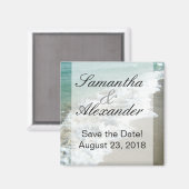 Schilderachtig Beach Destination Wedding Save the  Magneet (Voorkant / Achterkant)