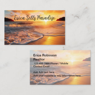 Schilderachtig Beach Realtor Paradise Visitekaartj Visitekaartje