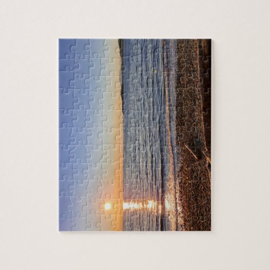 Schilderachtig Beach Sunset Foto Jigzaag Puzzle Legpuzzel (Verticaal)