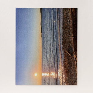 Schilderachtig Beach Sunset Foto Jigzaag Puzzle Legpuzzel