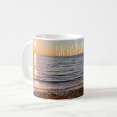 Schilderachtig Beach Sunset Photo Magnet Koffiemok (Voorkant links)