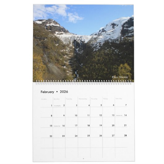 Schilderachtig Beauty van Around the World Calenda Kalender (Feb 2026)