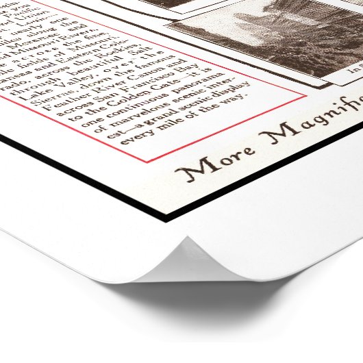 Schilderachtig Beperkte Route - Poster (Hoek)