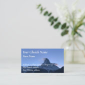 Schilderachtig Berg Christelijke Religieuze Kerk P Visitekaartje (Staand voorkant)