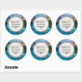 Schilderachtig berg- en lakfoto van Birthday Ronde Sticker (Vel)