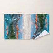 Schilderachtig berg- en meer-landschapsfoto bad handdoek (Handdoek)
