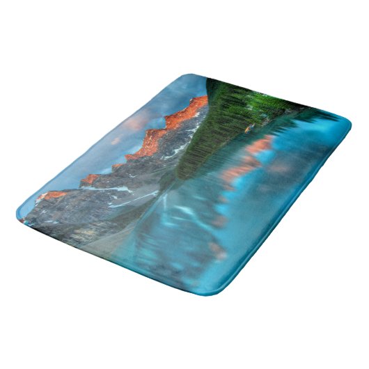 Schilderachtig berg- en meer-landschapsfoto badmat (Gekanteld)