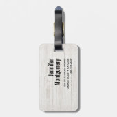 Schilderachtig berg- en meer-landschapsfoto bagagelabel (Achterkant verticaal)