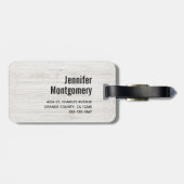 Schilderachtig berg- en meer-landschapsfoto bagagelabel (Achterkant horizontaal)