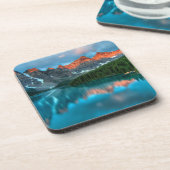 Schilderachtig berg- en meer-landschapsfoto bier onderzetter (Linkerzijde)