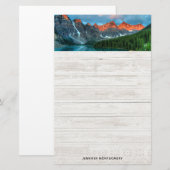 Schilderachtig berg- en meer-landschapsfoto briefpapier (Voorkant / Achterkant)