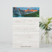 Schilderachtig berg- en meer-landschapsfoto briefpapier (Staand voorkant)