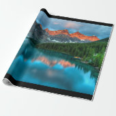 Schilderachtig berg- en meer-landschapsfoto cadeaupapier (Uitgerold)