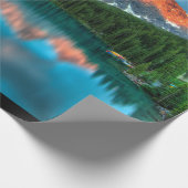 Schilderachtig berg- en meer-landschapsfoto cadeaupapier (Hoek)