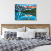 Schilderachtig berg- en meer-landschapsfoto canvas afdruk (Insitu (Slaapkamer))