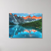 Schilderachtig berg- en meer-landschapsfoto canvas afdruk (Voorkant)