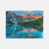 Schilderachtig berg- en meer-landschapsfoto fleece deken (Voorkant (Horizontaal))