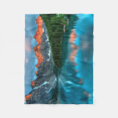 Schilderachtig berg- en meer-landschapsfoto fleece deken (Voorkant)